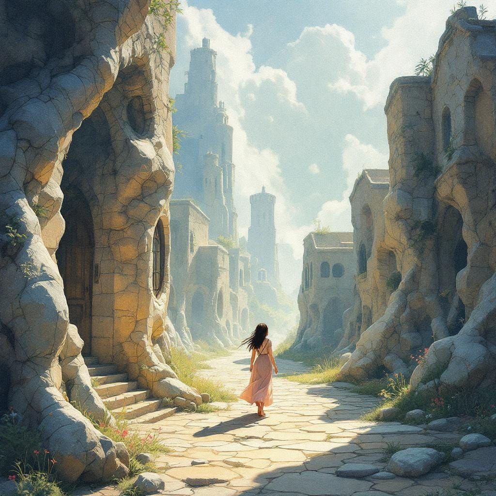 Atmospheric Serenity in Romanticist Anime Style