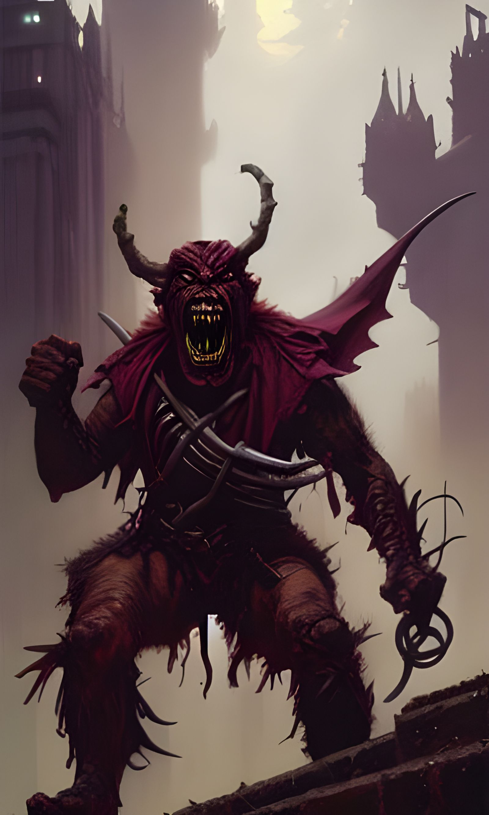 Sinister Hobgoblin Fantasy Oil Painting