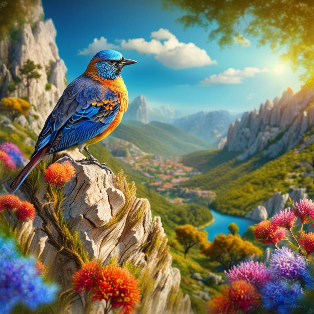 Dinaric Alps Landscape in Summer, Fantasy Art