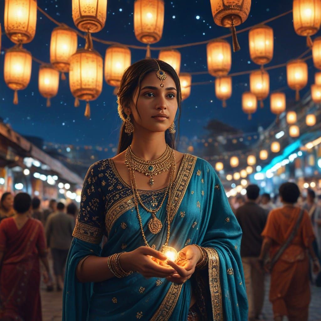 Enchanted Indian Night Market Visionary