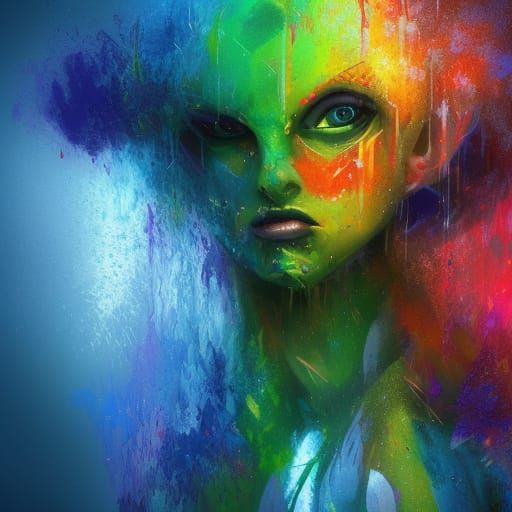 Abstract Autism Concept Art in Splash Style