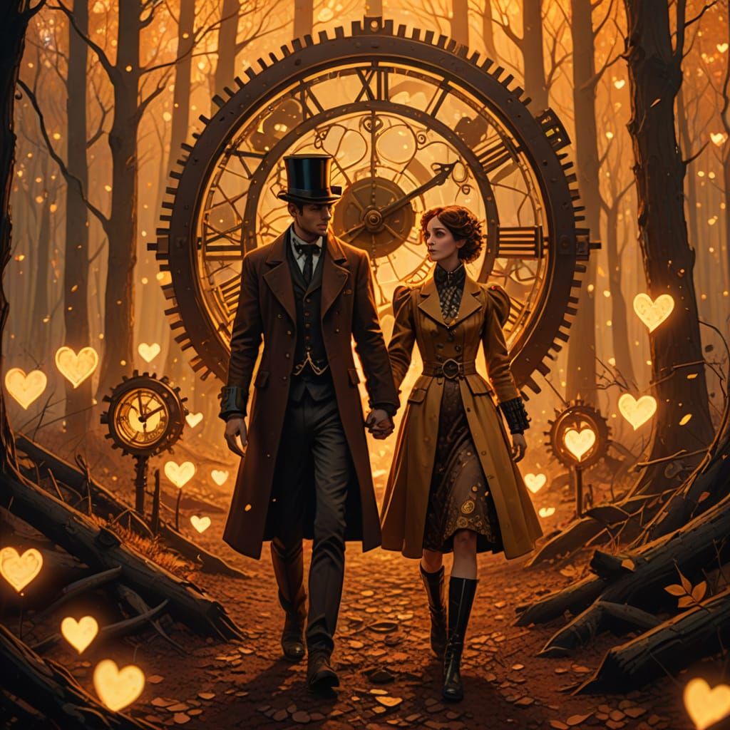Clockwork Hearts: A Surreal Steampunk Autumnal Romance