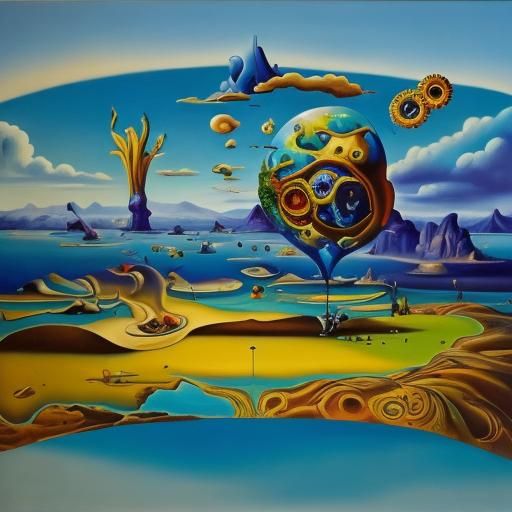 Surreal Magic Mystery Illustration in Dali Style