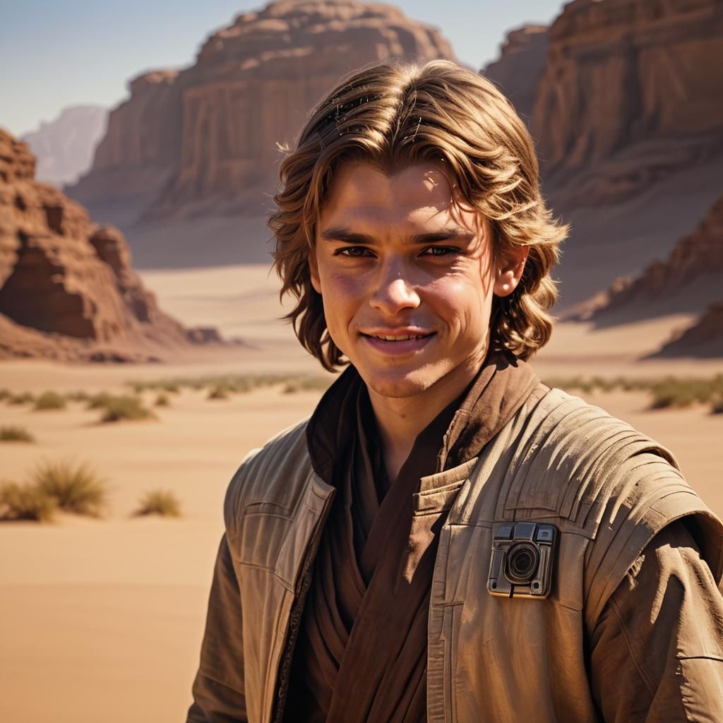 Young Anakin Skywalker in Beautiful, Cinematic Portraiture