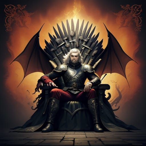 Regal Targaryen Dragonrider in Vibrant, Cinematic Fantasy Sc...