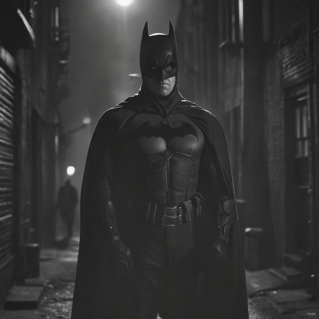 Batman in Gritty Film Noir Style