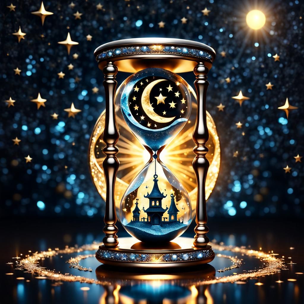 Sun and Moon Hourglass in High Resolution