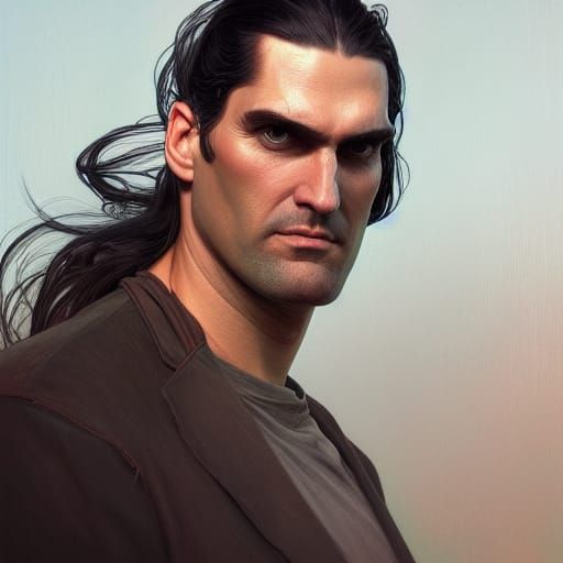 Peter Steele Portrait in Hyperdetailed Style