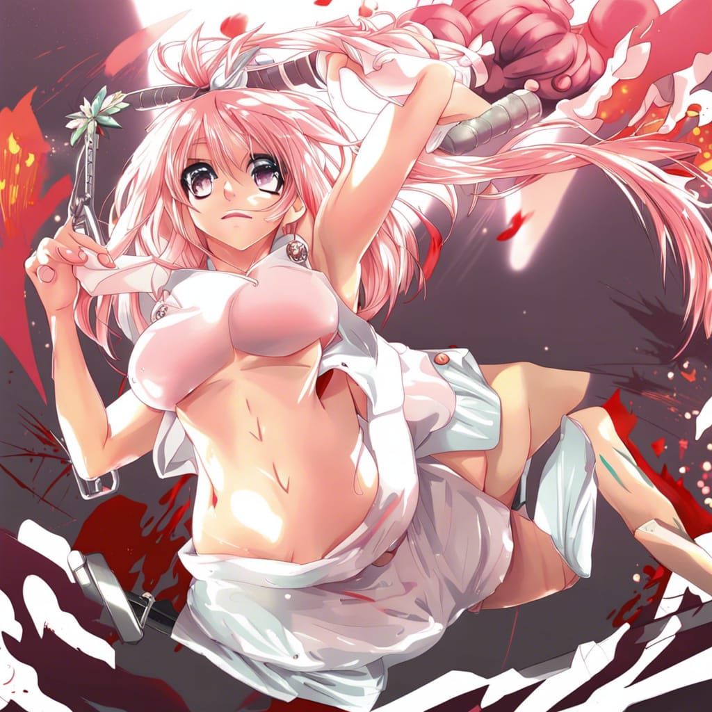 Anime Style Hot Girl Illustration