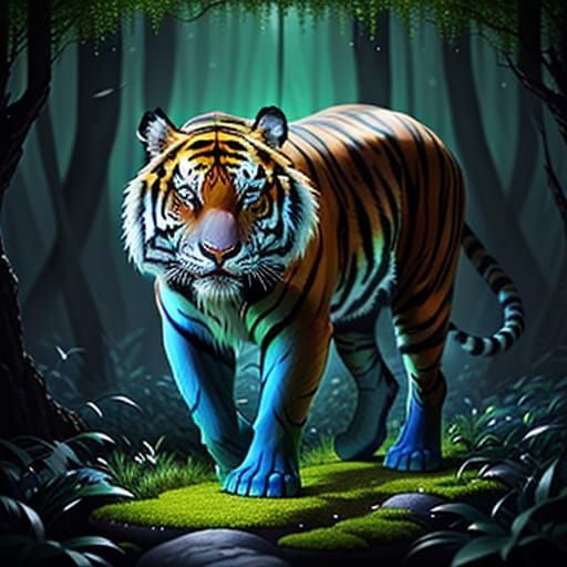 Glass Tiger in Ethereal Forest