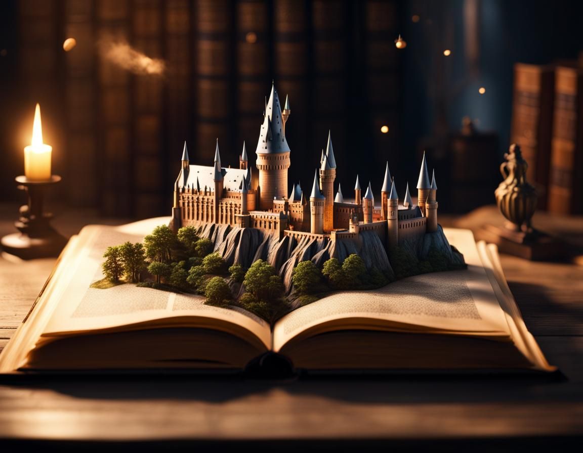Hogwarts Castle Sprouts from Ancient Book