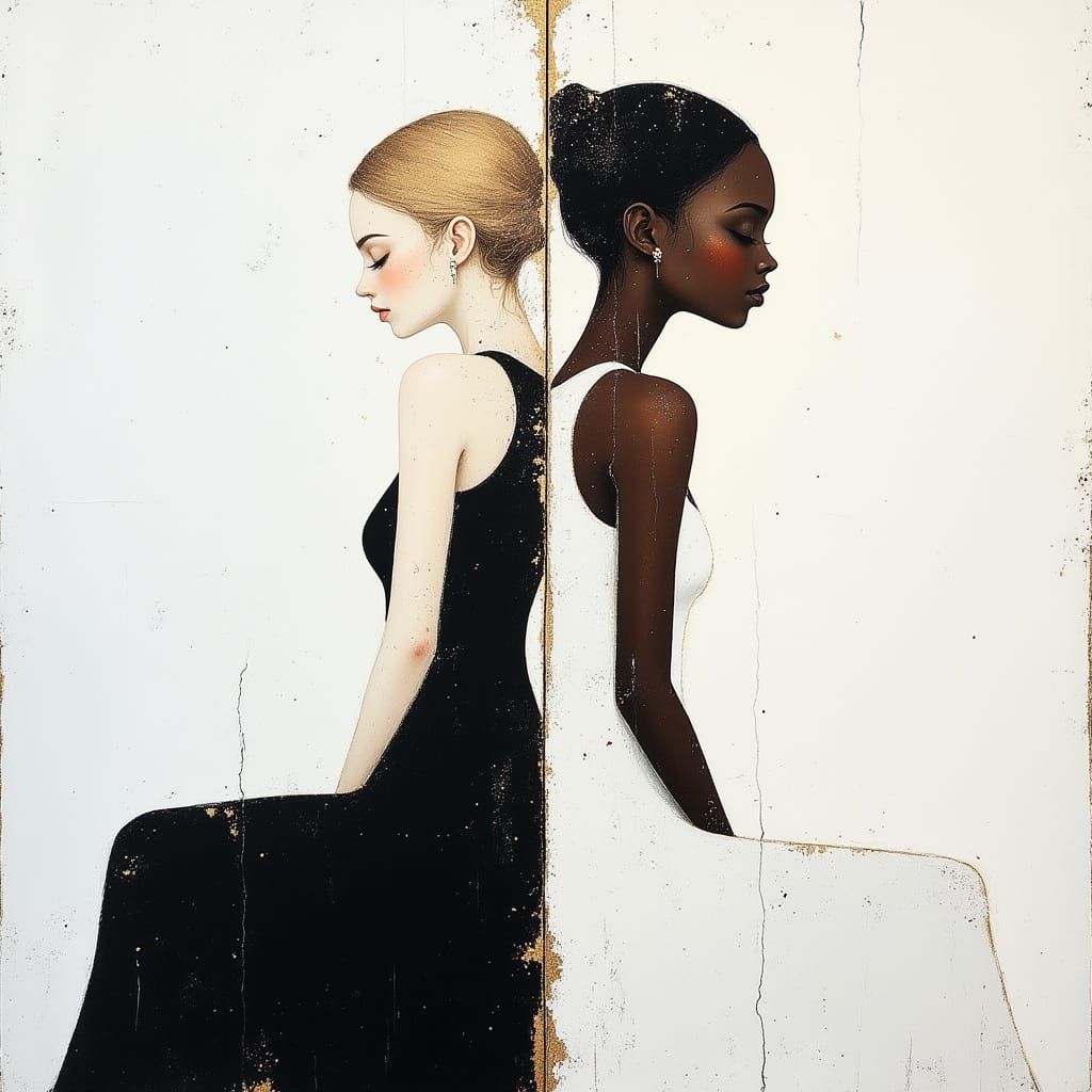 Ebony and Ivory living in perfect harmony