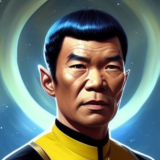 Detailed Portrait of Sulu in Digital Art Style