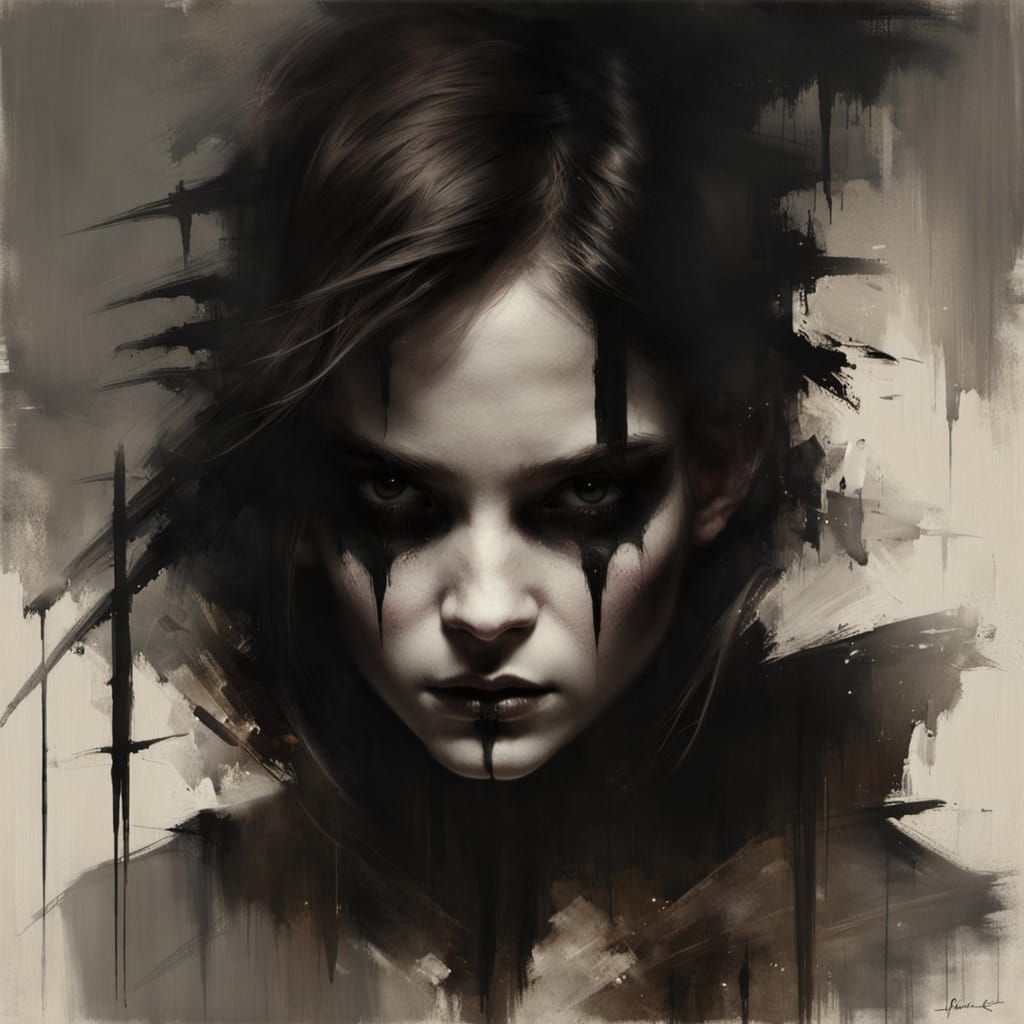 Grimdark Scene with Dramatic Lighting