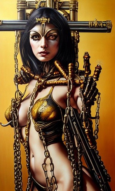 Goddess Nico Robin with Chaingun Crucifix