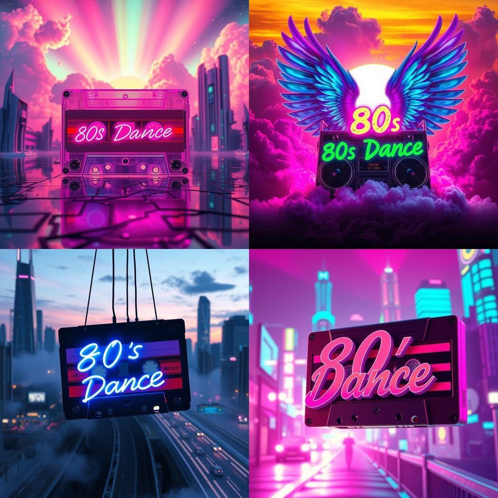 Electric Dreamwave Mixtape Cover in Vibrant Neon