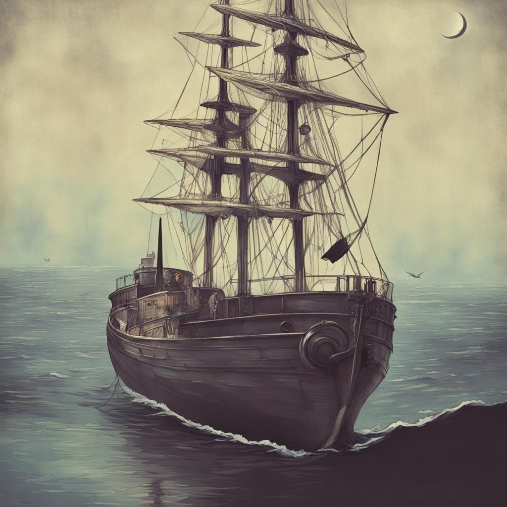 Lost Ship Captain's Plea: A Digital Art Piece