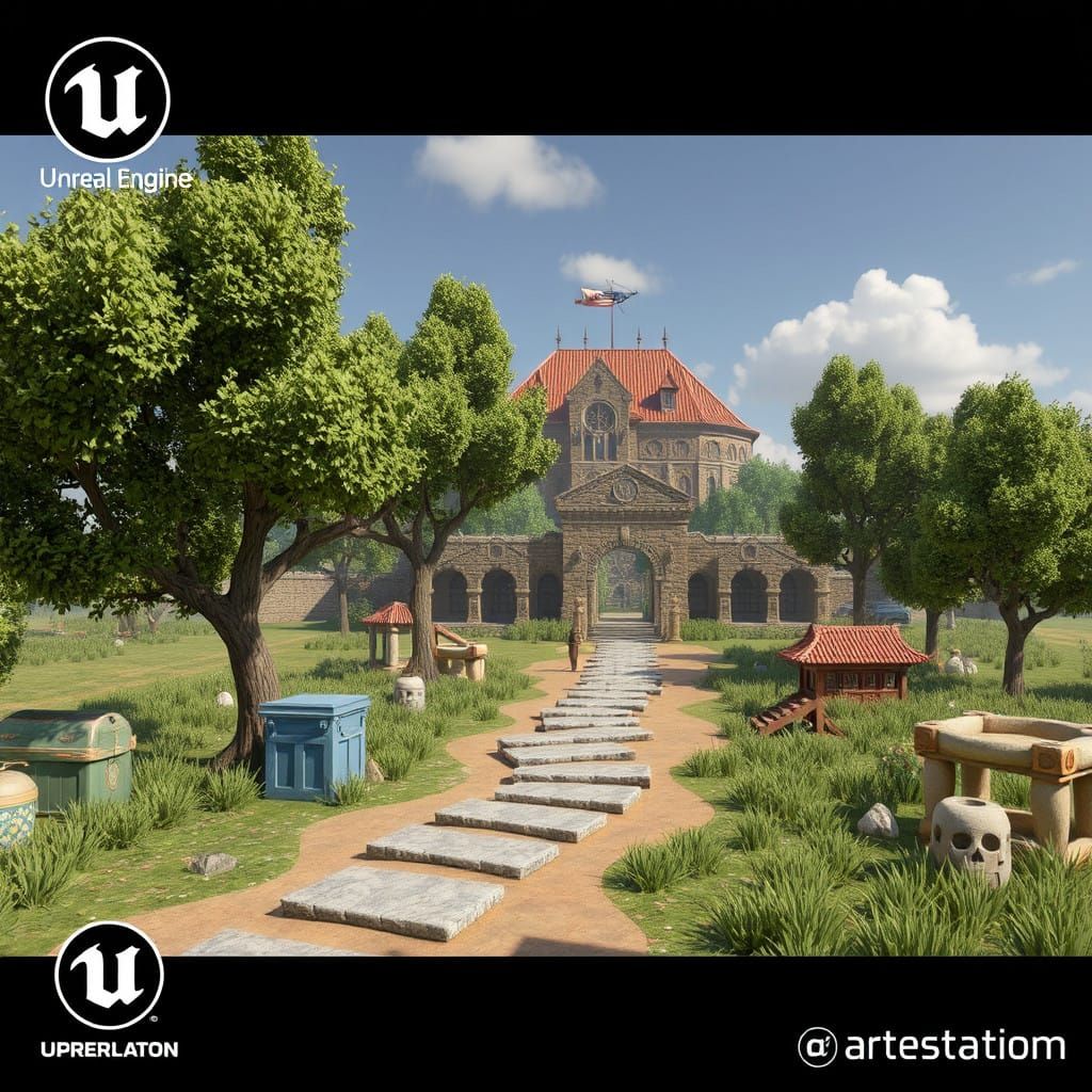 Vibrant Hasidic Concert Scene with Wondrous Stage and Dazzli...