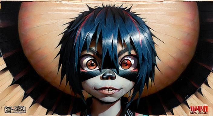 Surreal Cardboard Graffiti Drawing with Airbrush Effects