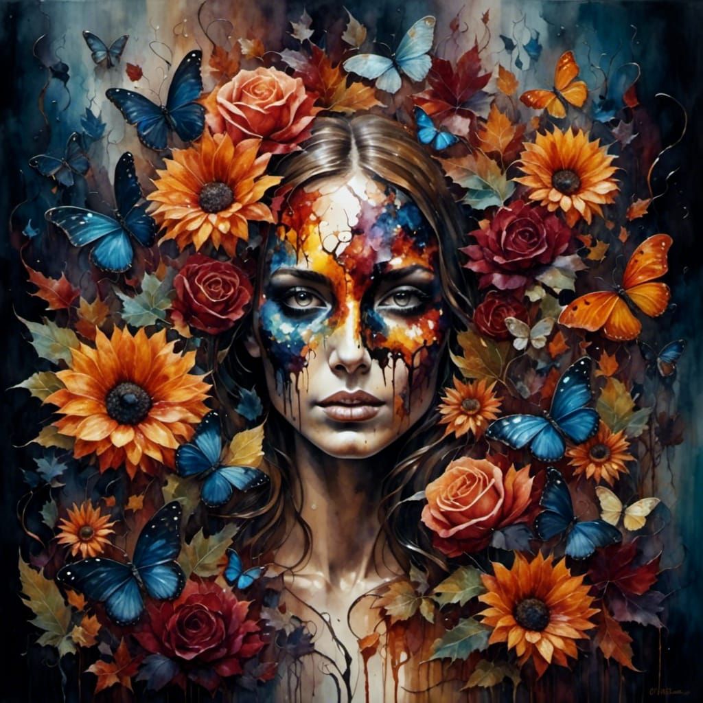 Prismatic Portrait: Faces in Vibrant Colors