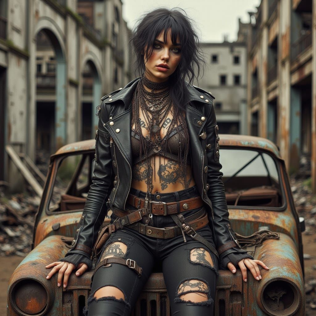 Bohemian Goddess Amidst Ruins