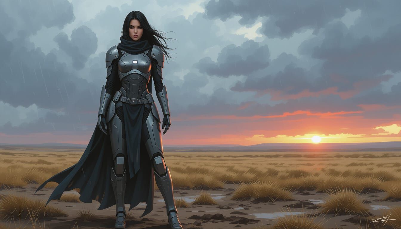 Lone Wolf Anthro in Futuristic Armor