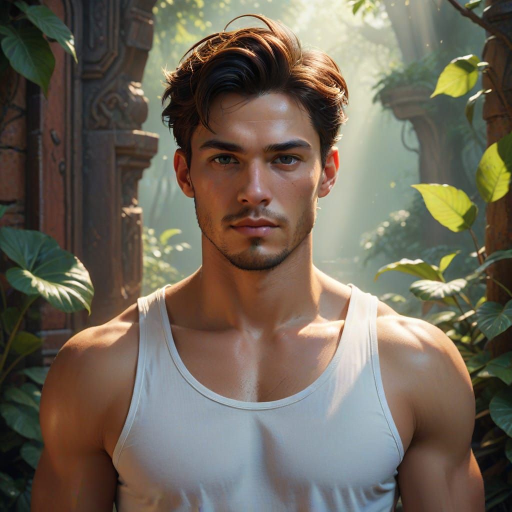 Confident Portrait in Warm Golden Tones