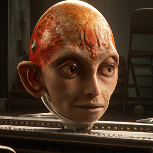 Egg Head Dark Fantasy Concept Art in Unreal Engine