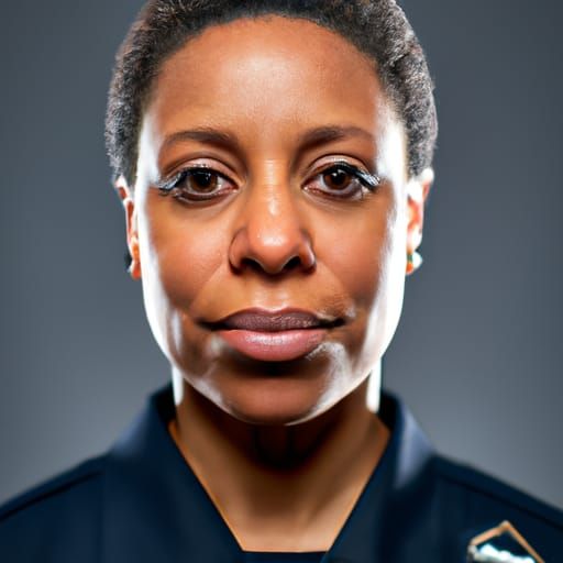 African American USAF Woman, Professional Portrait