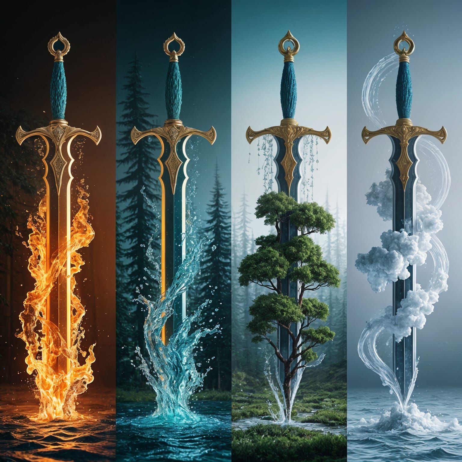 Elemental swords
