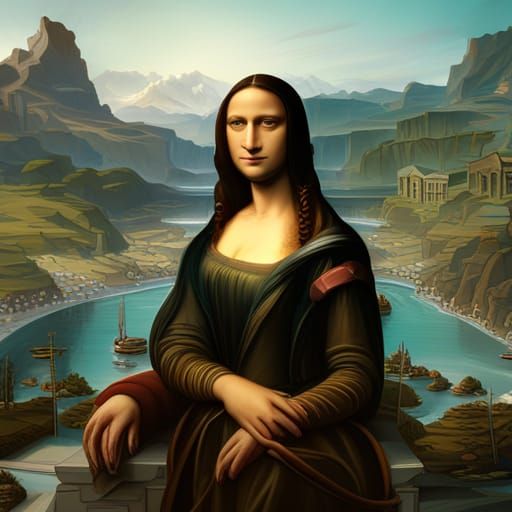 Detailed Matte Painting of the Mona Lisa