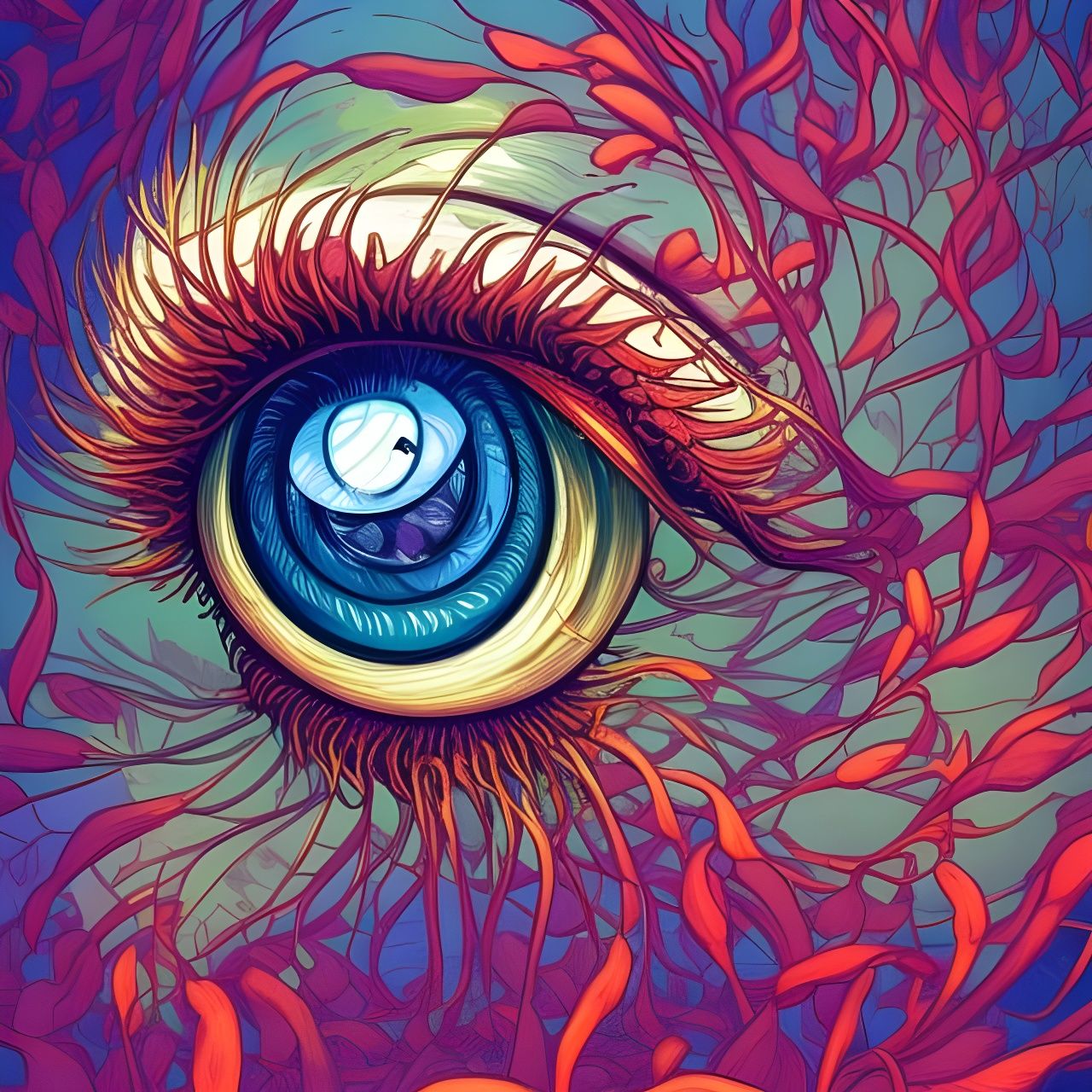 Surreal Eyeball Plants in a Whimsical Photoillustration