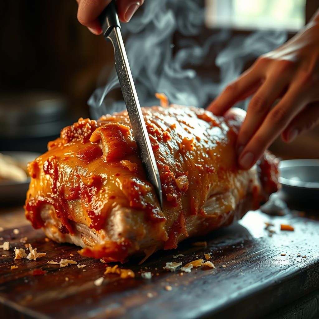 Crispy Lechon Sliced: Culinary Still Life