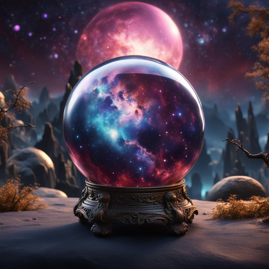 Galaxy in Crystal Ball: Fantasy Concept Art