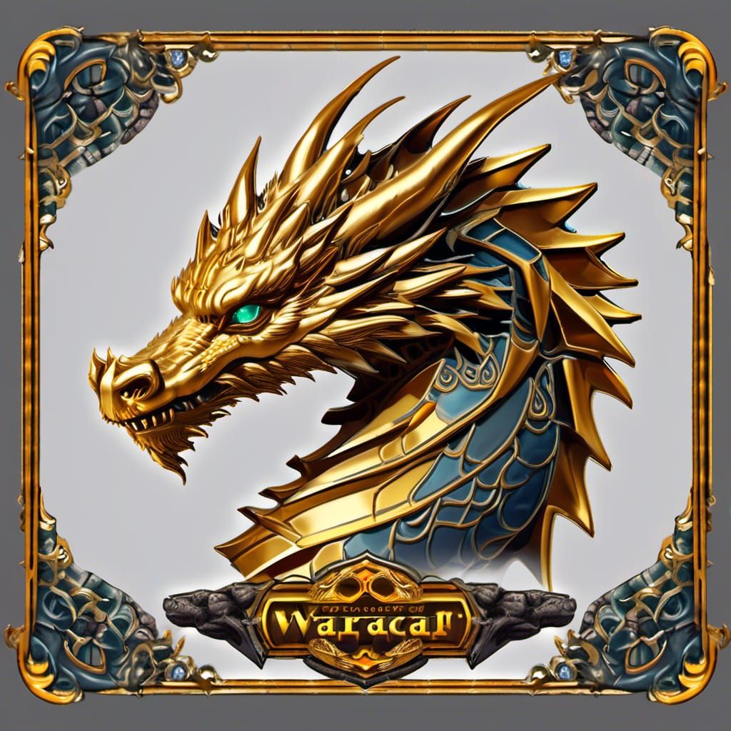 Golden Dragon Emblem: Detailed RPG Avatar