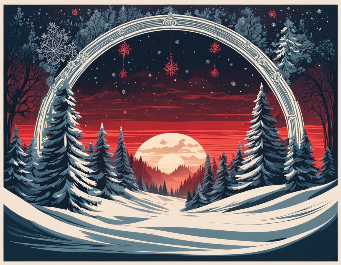 Christmas Graphics Screen-Print Template: Digital Matte Pain...