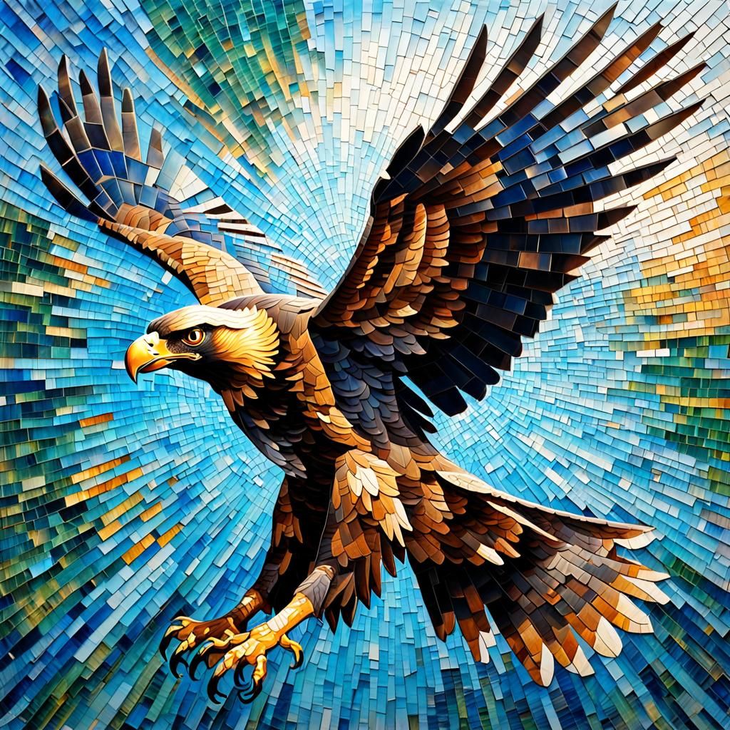 Eagle mosaic