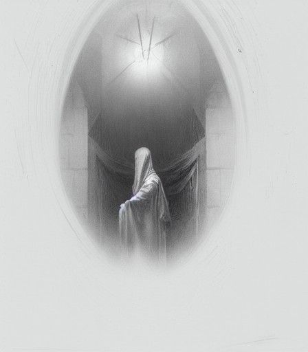 Dark Gothic Horror Scene with Glowing Effects