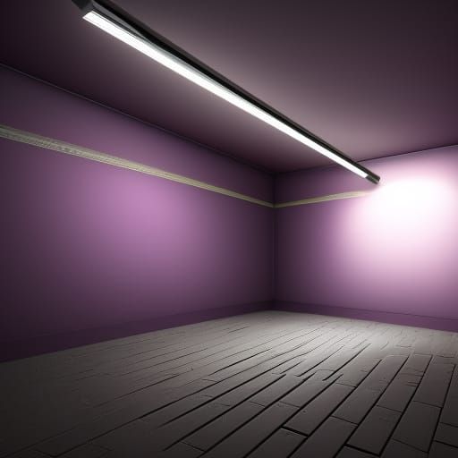 Hyper-Realistic Purple Luminal Room in 8K