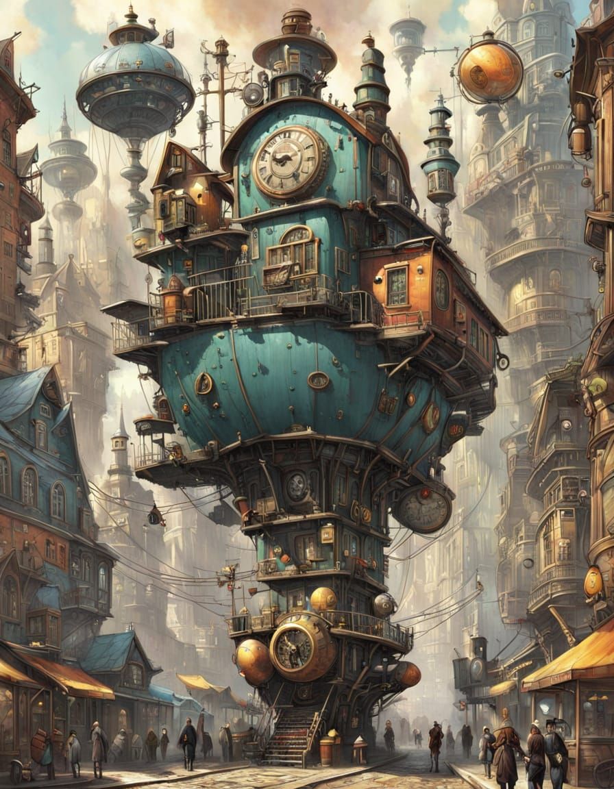 Steampunk water tower