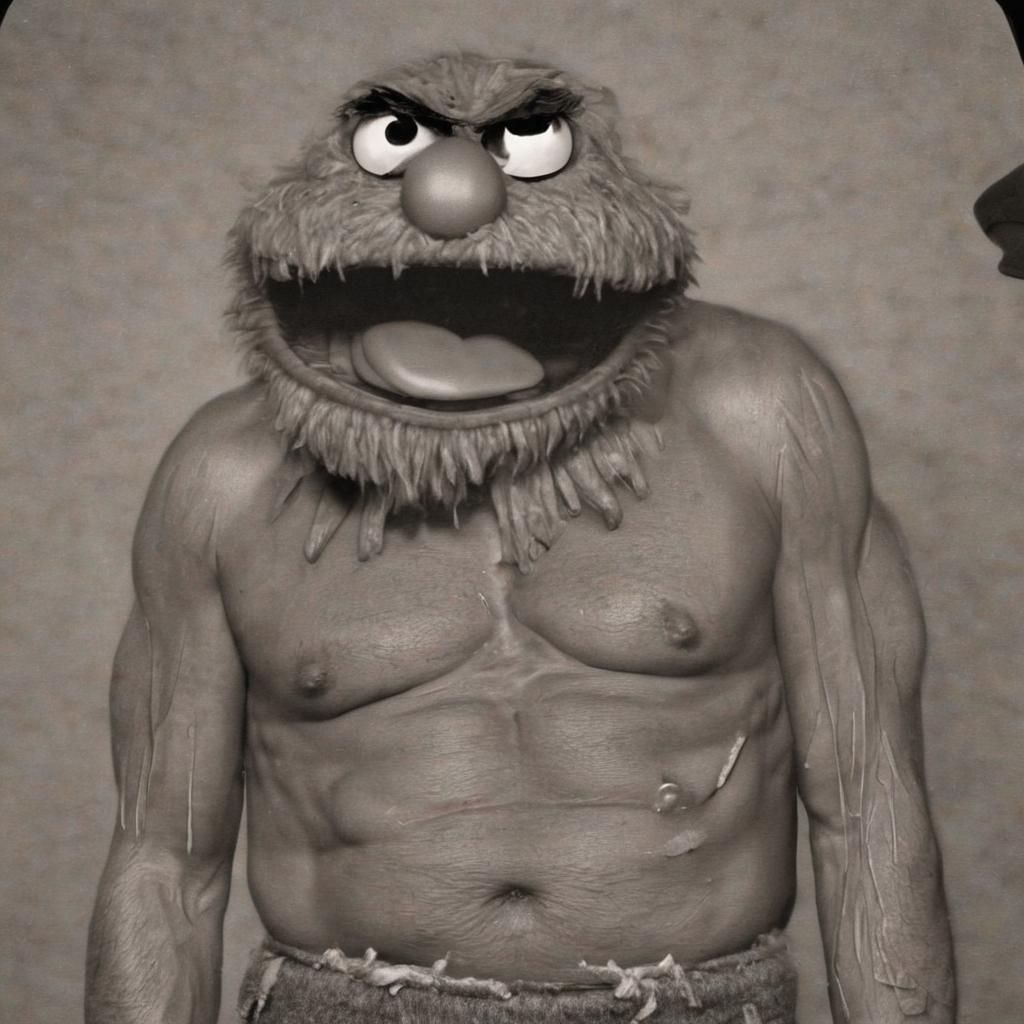 Buff Ripped Elmo