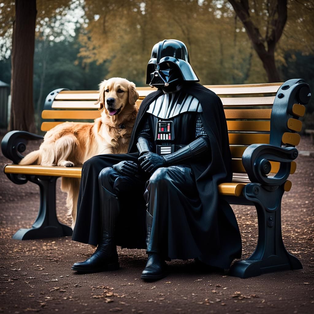 Darth Vader Chilling With His Dog