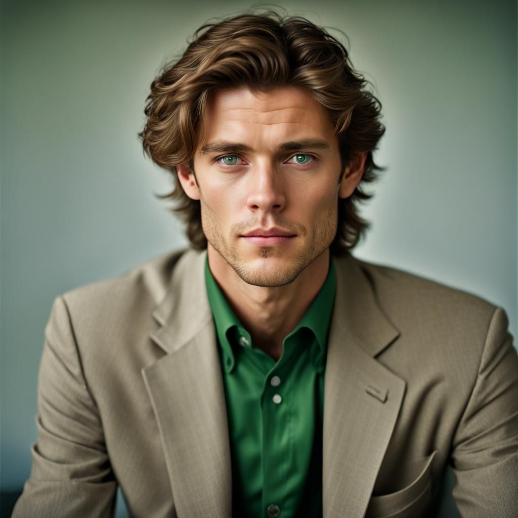 Attractive Young Man Portrait in Professional Style