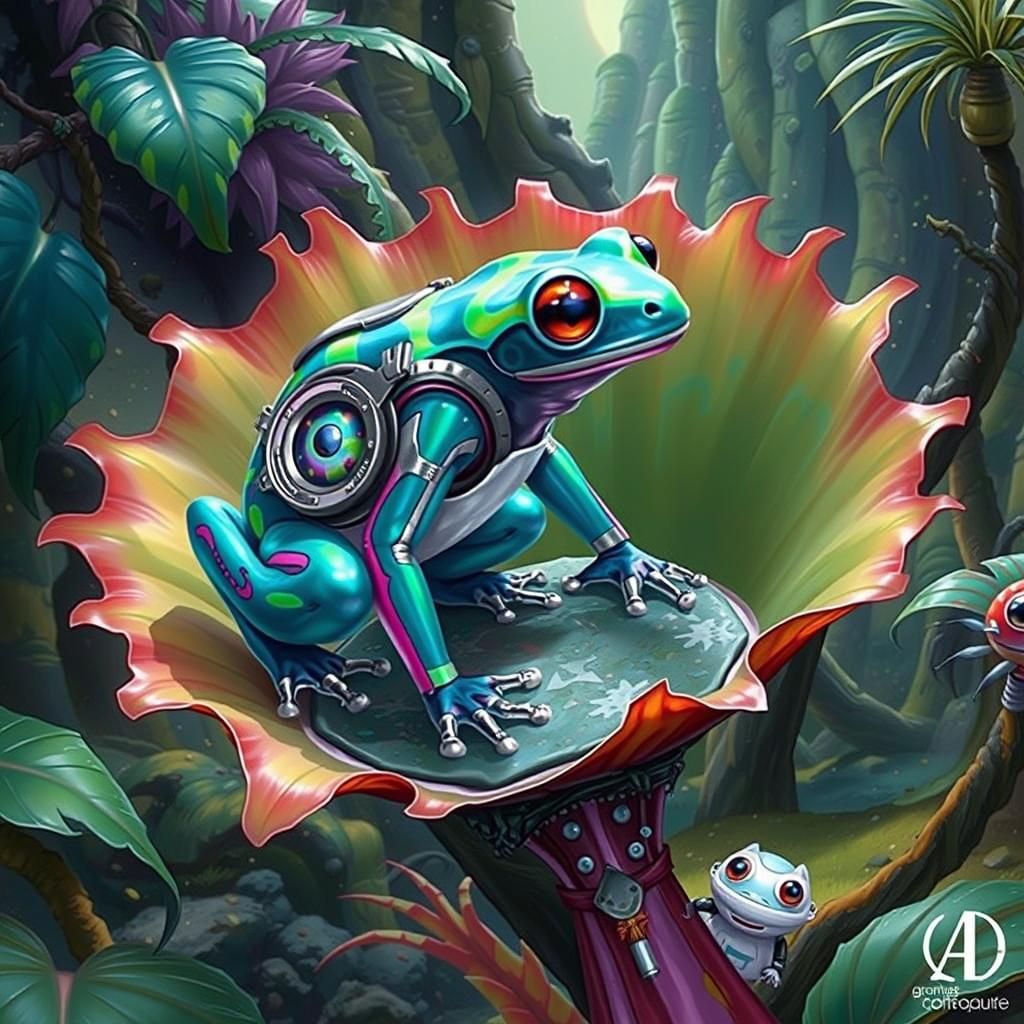 Alien Poison Dart Frog Meets Space Trooper in Bioluminescent...