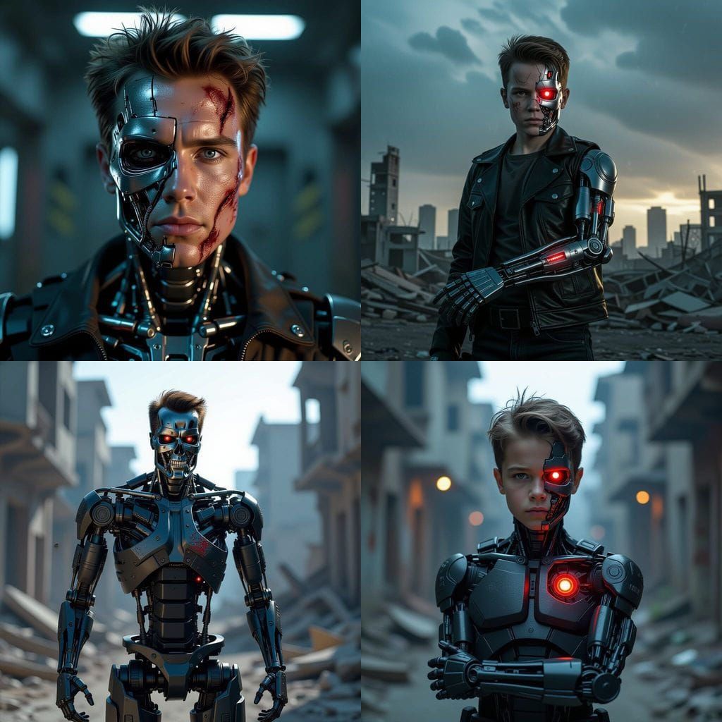 John Connor as a Half-Machine Terminator