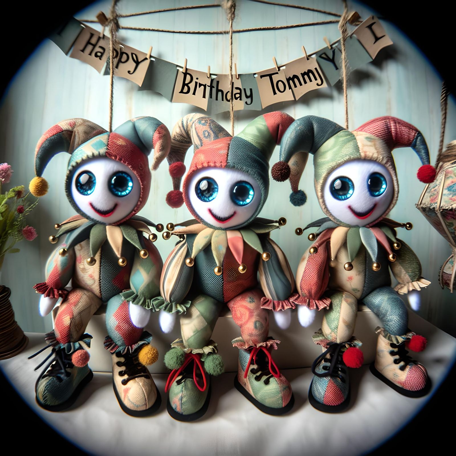 Joyful Plushie Jesters Wish Tommy D Happy Birthday