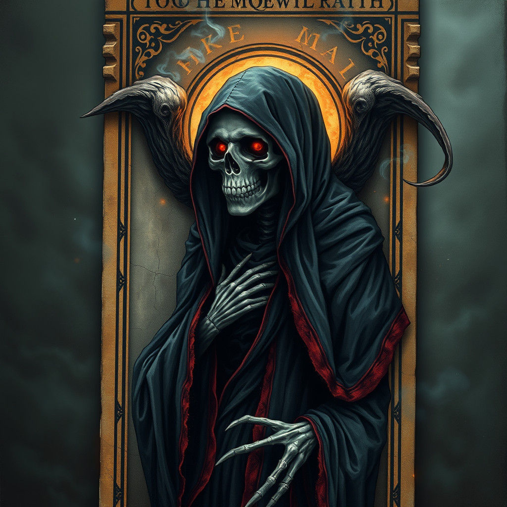 Death Tarot Card Comes Alive in Dark Fantasy Style