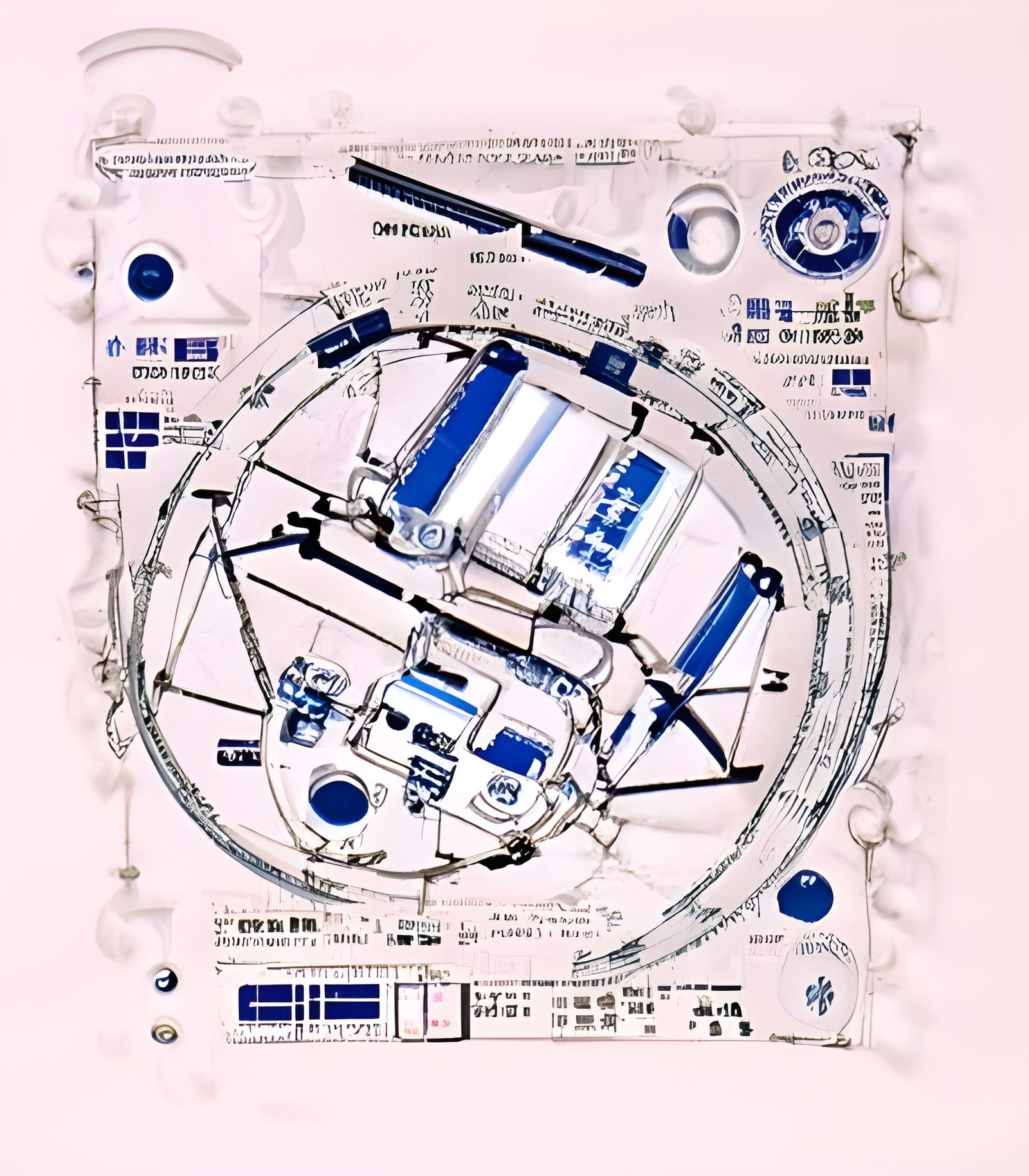 Detailed Space Station Blueprint Schematic