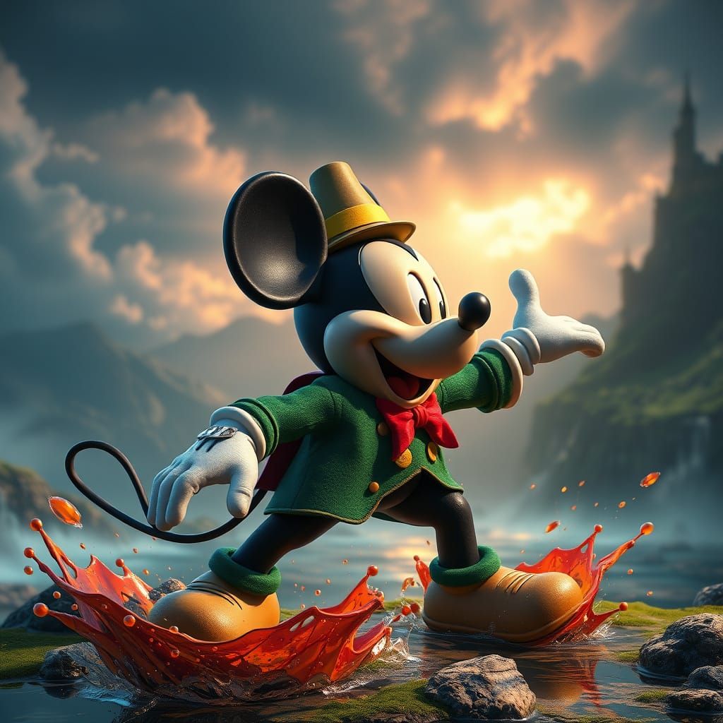 Whimsical Fantasy Scene in Ireland