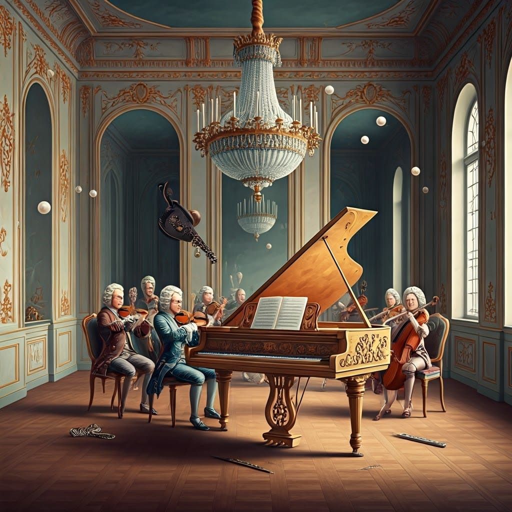 Baroque Serenade in Pastel Hues